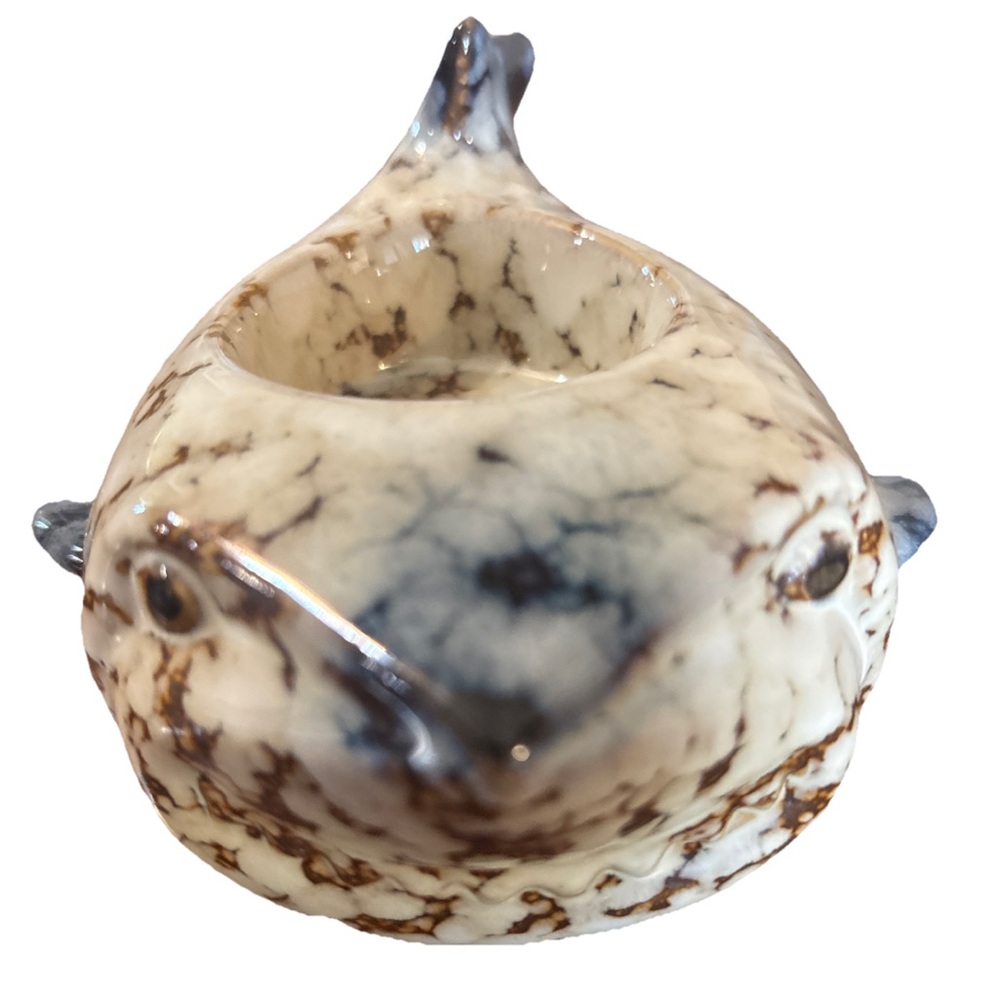 Glass Shark tea light holder